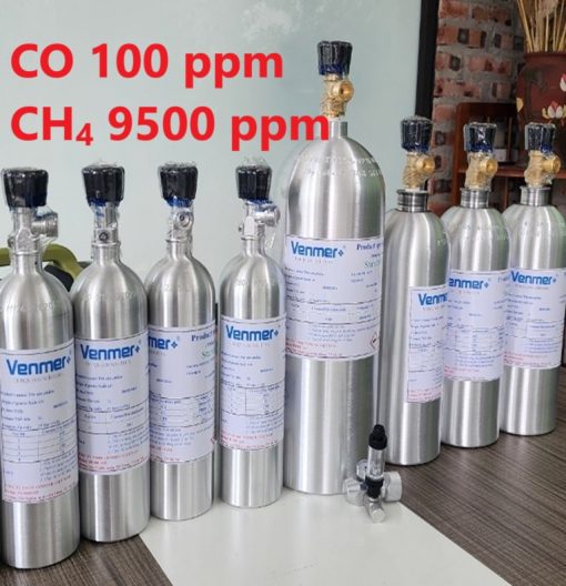 Chai khí CO 100 ppm CH4 9500 ppm hiệu chuẩn