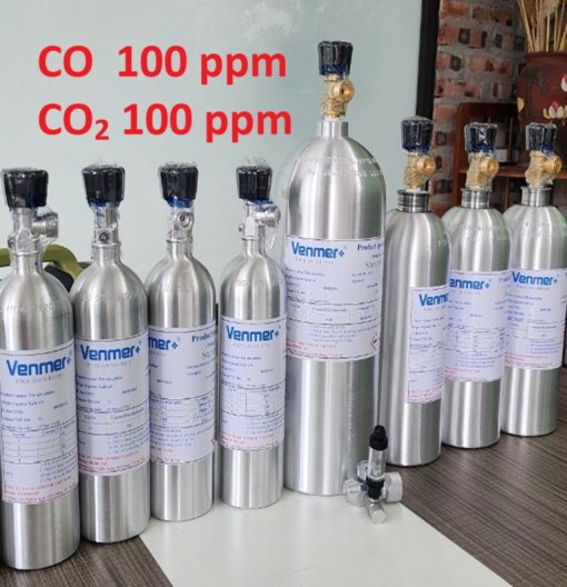 Chai khí CO 100 ppm CO2 100 ppm