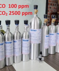 Chai khí CO 100 ppm CO2 2500 ppm