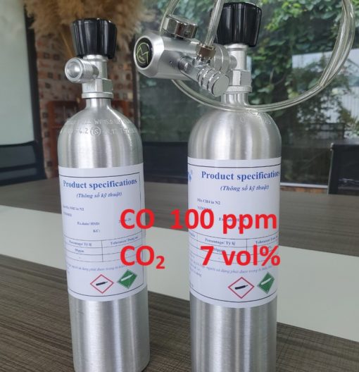 Chai khí CO 100 ppm CO2 7 vol%