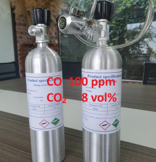 Chai khí CO 100 ppm CO2 8 vol%