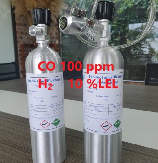 Chai khí CO 100 ppm H2 10 %LEL hiệu chuẩn