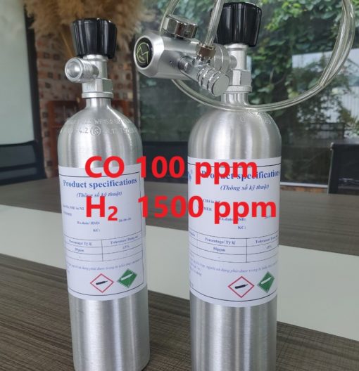 Chai khí CO 100 ppm H2 1500 ppm hiệu chuẩn