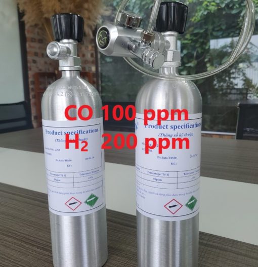 Chai khí CO 100 ppm H2 200 ppm hiệu chuẩn