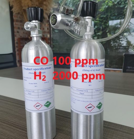 Chai khí CO 100 ppm H2 2000 ppm hiệu chuẩn