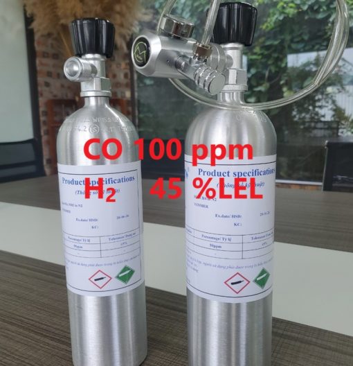 Chai khí CO 100 ppm H2 45 %LEL hiệu chuẩn