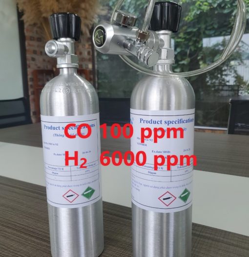 Chai khí CO 100 ppm H2 6000 ppm hiệu chuẩn