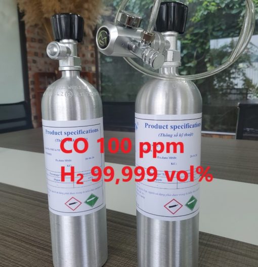 Chai khí CO 100 ppm H2 99999 vol%