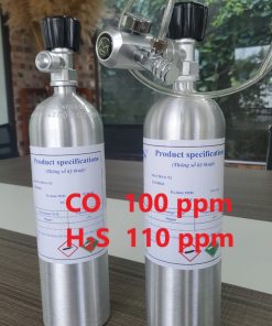 Chai khí CO 100 ppm H2S 110 ppm hiệu chuẩn