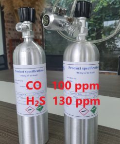 Chai khí CO 100 ppm H2S 130 ppm hiệu chuẩn