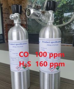 Chai khí CO 100 ppm H2S 160 ppm hiệu chuẩn