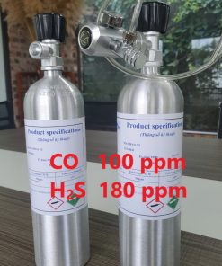 Chai khí CO 100 ppm H2S 180 ppm hiệu chuẩn