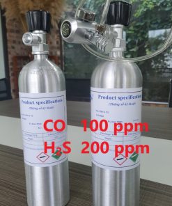 Chai khí CO 100 ppm H2S 200 ppm hiệu chuẩn