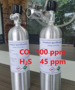 Chai khí CO 100 ppm H2S 45 ppm hiệu chuẩn