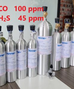 Chai khí CO 100 ppm H2S 45 ppm hiệu chuẩn