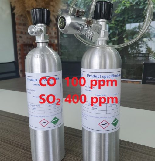 Chai khí CO 100 ppm SO2 400 ppm